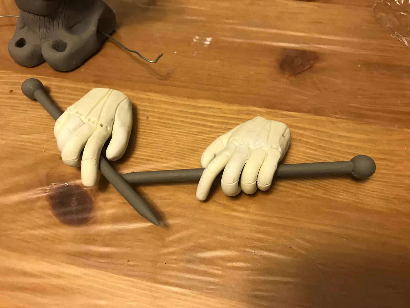 Clay hands