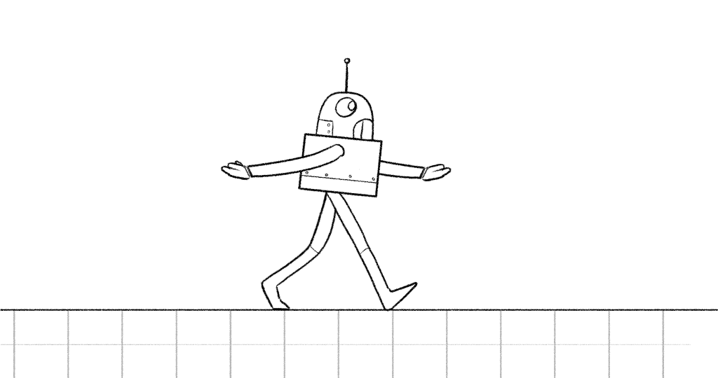 Robot walk cycle